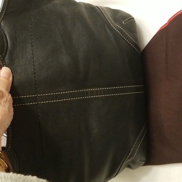 Coach Black Leather Medium Satchel with Top Zipper & Dust Bag, $65 - Picture 6 of 11